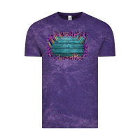 Cloud Purple Aztec Wood Leopard Frame Vintage Tee - Bettercallsaul