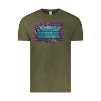 Vintage Olive Aztec Wood Leopard Frame Vintage Tee - Bettercallsaul