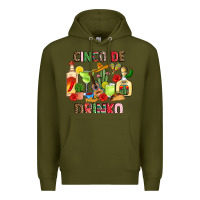Army Green cinco de drinko Premium Hoodie - JahusDesignShop