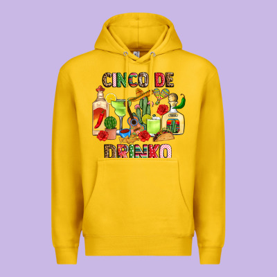 Cinco De Drinko Premium Hoodie Designed By Jahusdesignshop