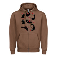Chestnut valentine cat Zipper Hoodie - MaliasSmallBusiness