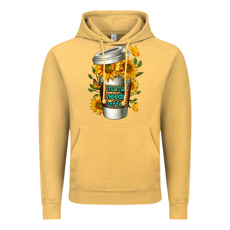 Mama Needs Coffee Cup Vintage Hoodie by FaDigitalArtStudio | Teevron