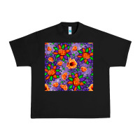 Black pumpkin flower halloween seamless pattern Urban Heavy Tee - BundleAndBundleShop
