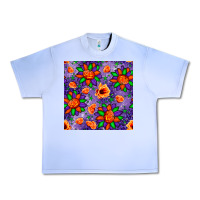 Grape Ice pumpkin flower halloween seamless pattern Urban Heavy Tee - BundleAndBundleShop
