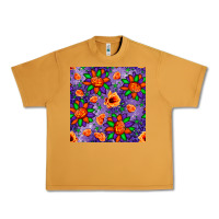 Peanut Butter pumpkin flower halloween seamless pattern Urban Heavy Tee - BundleAndBundleShop