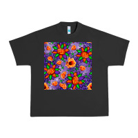 Pigment Black pumpkin flower halloween seamless pattern Urban Heavy Tee - BundleAndBundleShop