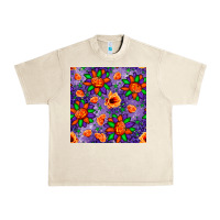 Sandshell pumpkin flower halloween seamless pattern Urban Heavy Tee - BundleAndBundleShop