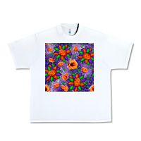 White pumpkin flower halloween seamless pattern Urban Heavy Tee - BundleAndBundleShop