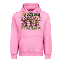 Fuchsia Pink im just here for the crawfish Urban Hoodie - CowGirlArtShop