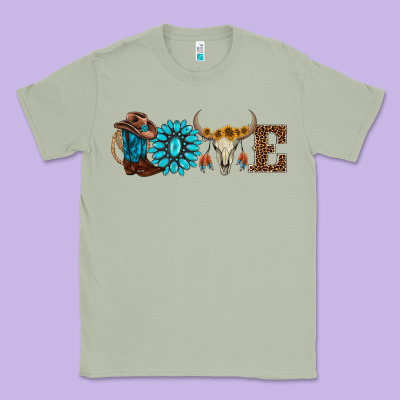 Western Love Classic Tee Designed By Adodesignshop