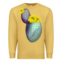 Antique Gold Opunthia Santa Rita Cactus Premium Sweatshirt - LillyAllenDesigns