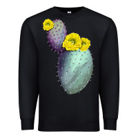 Black Opunthia Santa Rita Cactus Premium Sweatshirt - LillyAllenDesigns