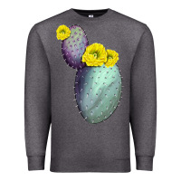 Charcoal Heather Opunthia Santa Rita Cactus Premium Sweatshirt - LillyAllenDesigns