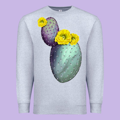 Opunthia Santa Rita Cactus Premium Sweatshirt Designed By Lillyallendesigns