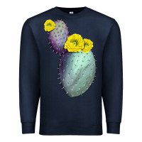 Navy Opunthia Santa Rita Cactus Premium Sweatshirt - LillyAllenDesigns