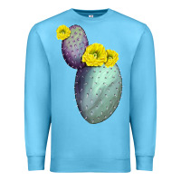 Ocean Blue Opunthia Santa Rita Cactus Premium Sweatshirt - LillyAllenDesigns