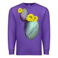 Purple Opunthia Santa Rita Cactus Premium Sweatshirt - LillyAllenDesigns
