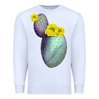 White Opunthia Santa Rita Cactus Premium Sweatshirt - LillyAllenDesigns