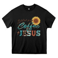 Black give me coffee and jesus Heavy Core Tee - Artiststas