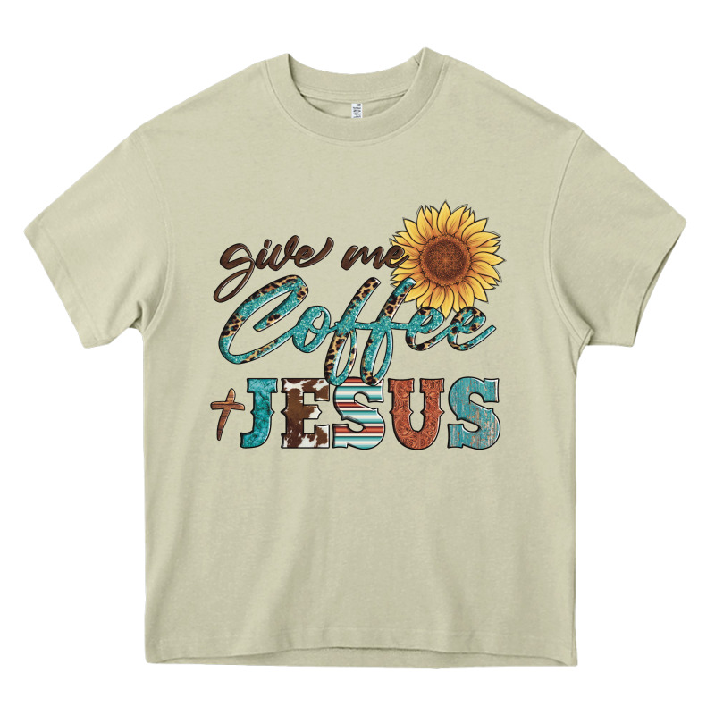 Give Me Coffee And Jesus Heavy Core Tee by Artiststas | Teevron