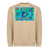 Mushroom Turtle Seashells Starfish Heavyweight Sweatshirt - Artiststas