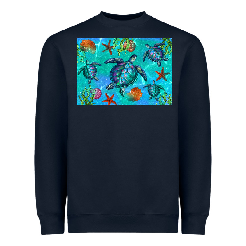Turtle Seashells Starfish Heavyweight Sweatshirt by Artiststas | Teevron