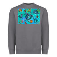 Storm Turtle Seashells Starfish Heavyweight Sweatshirt - Artiststas