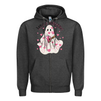 Charcoal Heather boo jee valentine Zipper Hoodie - MaliasSmallBusiness