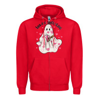Red boo jee valentine Zipper Hoodie - MaliasSmallBusiness
