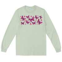 Matcha breast cancer butterflies Long Sleeve Tee - Jasminsmagicworld