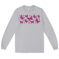 Moon Dust breast cancer butterflies Long Sleeve Tee - Jasminsmagicworld
