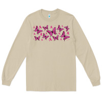 Mushroom breast cancer butterflies Long Sleeve Tee - Jasminsmagicworld