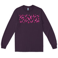 Plum breast cancer butterflies Long Sleeve Tee - Jasminsmagicworld