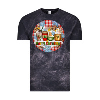 Cloud Black Merry Christmas Coffee Cups Vintage Tee - Artiststas