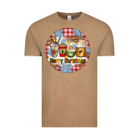Vintage Coffee Merry Christmas Coffee Cups Vintage Tee - Artiststas