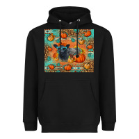Black Autumn Baby Calf Heavyweight Hoodie - LillyAllenDesigns