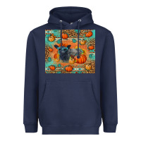 Navy Autumn Baby Calf Heavyweight Hoodie - LillyAllenDesigns