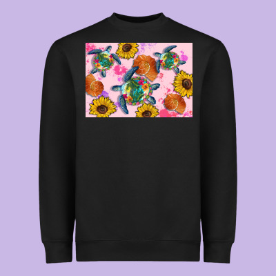 Sunflowers Turtle Heavyweight Sweatshirt Designed By Artiststas