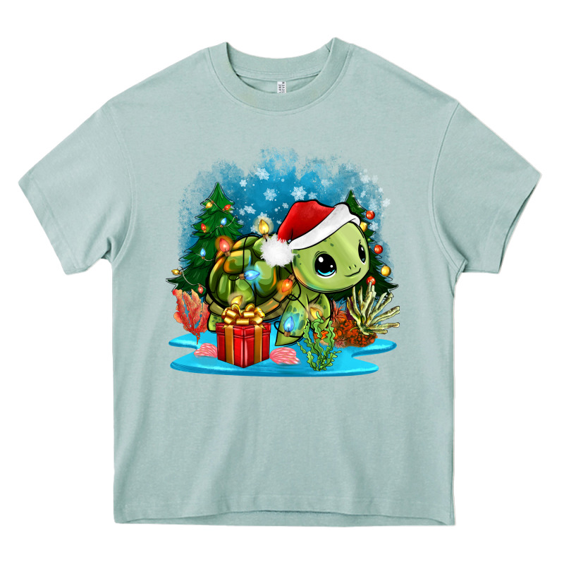 Christmas Turtle Heavy Core Tee by Zillion Design Studio | Teevron
