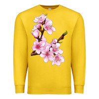 Lemon Peach Blossom Illustrations Premium Sweatshirt - LillyAllenDesigns