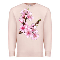 Pale Pink Peach Blossom Illustrations Premium Sweatshirt - LillyAllenDesigns