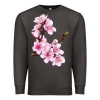 Smoke Peach Blossom Illustrations Premium Sweatshirt - LillyAllenDesigns