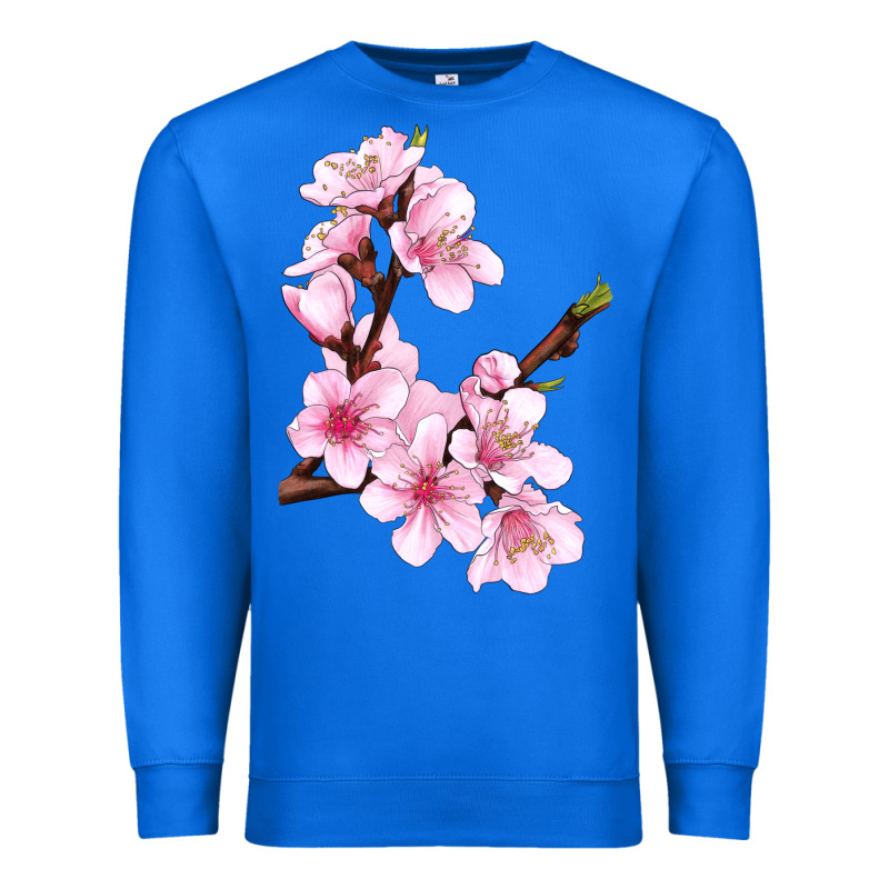 Peach Blossom Illustrations Premium Sweatshirt by LillyAllenDesigns | Teevron