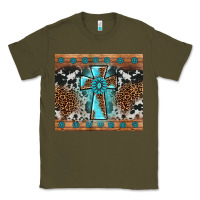 Army Green gemstone leopard cross Classic Tee - AdoDesignShop