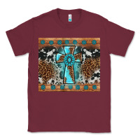 Burgundy gemstone leopard cross Classic Tee - AdoDesignShop