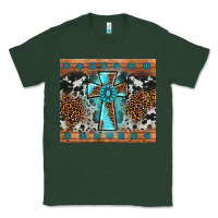 Sports Green gemstone leopard cross Classic Tee - AdoDesignShop