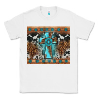White gemstone leopard cross Classic Tee - AdoDesignShop