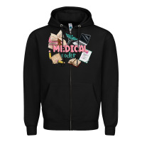 Black medical codler Zipper Hoodie - MaliasSmallBusiness