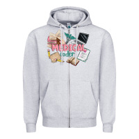 Heather Grey medical codler Zipper Hoodie - MaliasSmallBusiness
