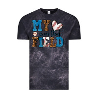 Cloud Black my heart is on that field baseball Vintage Tee - AdoDesignShop
